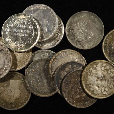 (15) 92.5% SILVER CANADIAN 5 CENTS