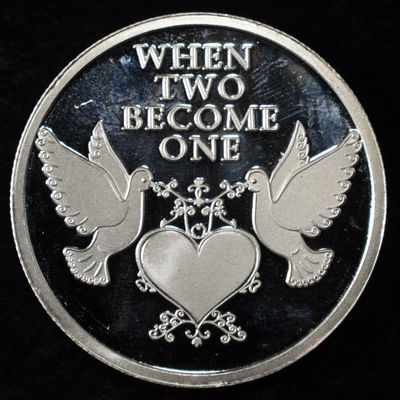 WEDDING 1 OZ .999 SILVER ROUND