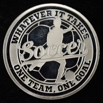 SOCCER 1 OZ .999 SILVER ROUND