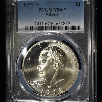 1972-S SILVER IKE DOLLAR PCGS MS-67