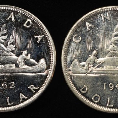 (2)80% SILVER CANADIAN DOLLARS