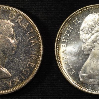 (2) 80% SILVER CANADIAN DOLLARS