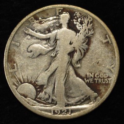 1921-S WALKING LIBERTY HALF DOLLAR VG