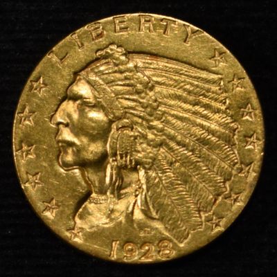 1928 $2.50 INDIAN GOLD CH TO GEM BU