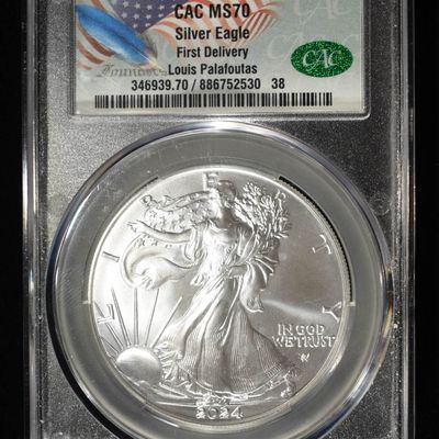 2024 AMERICAN SILVER EAGLE CAC MS70 FIRST DELIVERY