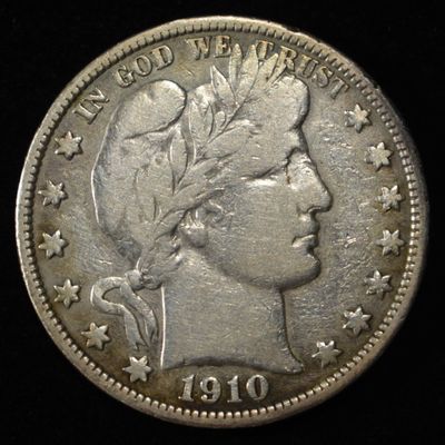 1910 BARBER HALF DOLLAR FINE