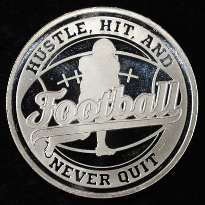 FOOTBALL 1 OZ .999 SILVER ROUND