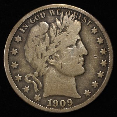 1909-O BARBER HALF DOLLAR FINE