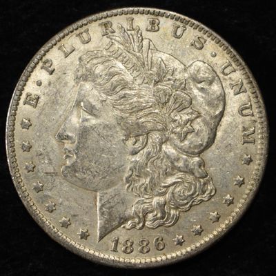 1886-O MORGAN DOLLAR AU