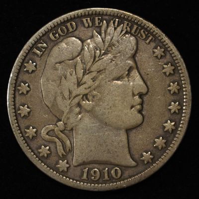 1910-S BARBER HALF DOLLAR VF