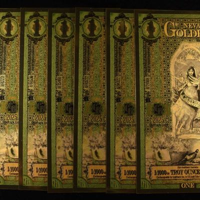 (7) $1 GOLDBACKS 1/1000TH TROY OZ 24K GOLD