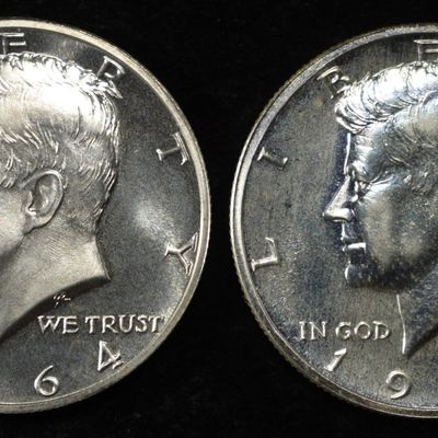(2) 90% SILVER 1964 KENNEDY HALF DOLLARS PROOF BU