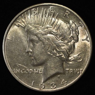 1934-D PEACE DOLLAR AU