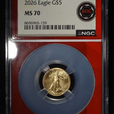 2026 $5 GOLD EAGLE NGC MS70