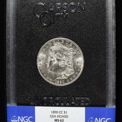 1890-CC GSA HOARD MORGAN DOLLAR NGC MS-62