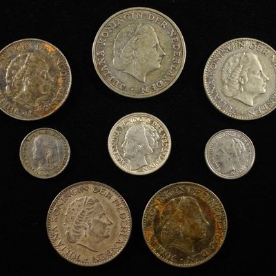 NETHERLANDS SILVER COIN LOT ASW .96