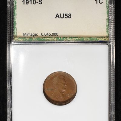 1910-S LINCOLN CENT PCI AU/BU