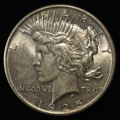 1925 PEACE DOLLAR AU/BU