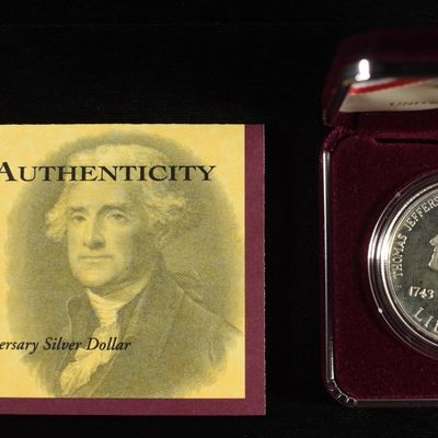 1993-S $1 COMMEM THOMAS JEFFERSON PROOF