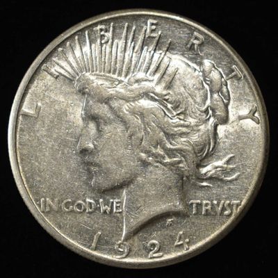 1924-S PEACE DOLLAR AU