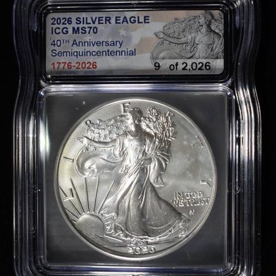 2026 AMERICAN SILVER EAGLE ICG MS70
