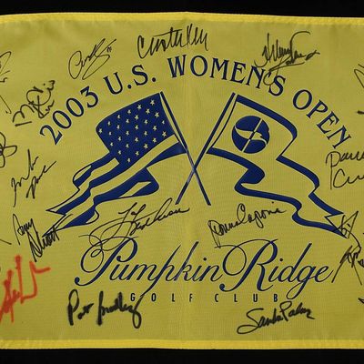 2003 WOMENS US OPEN SIGNED PIN FLAG