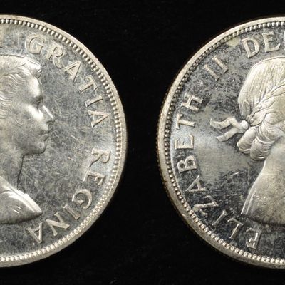(2) 80% SILVER CANADIAN DOLLARS