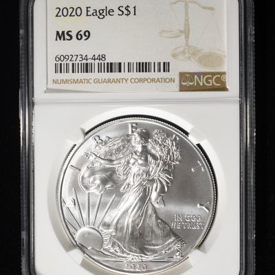 2020 AMERICAN SILVER EAGLE NGC MS69