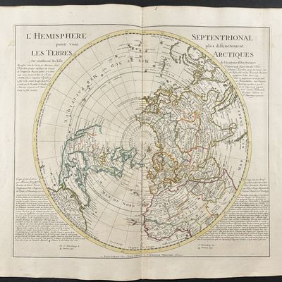 De L'Isle - Map of the Northern Hemisphere with Americas, Africa, Europe, & Asia