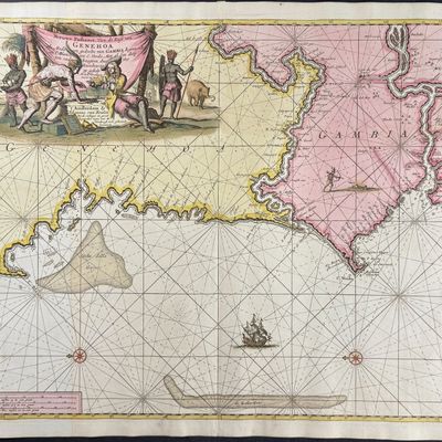 Van Keulen, Rare - Map of the Coast of Western Africa