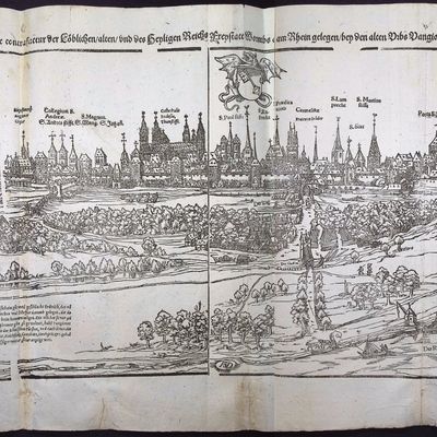 Munster, pub. 1578 - View of Worms, Germany