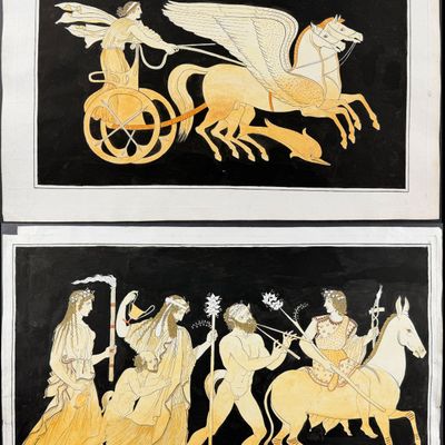 Hamilton - 3 Engravings of a Painting from a Grecian Vase