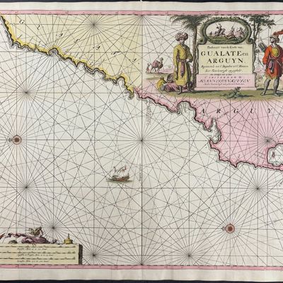 Van Keulen, Rare - Coastal Map of the Western Sahara