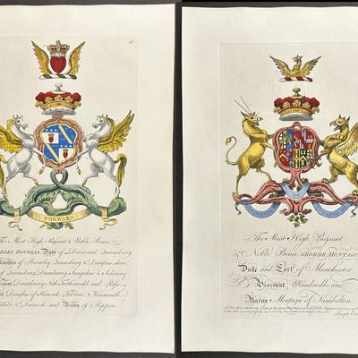 Edmondson - 4 Engravings of Family Crests or Shields