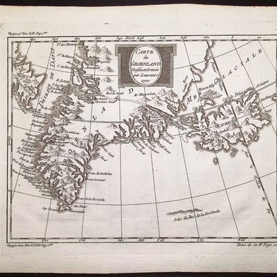 Prevost after Bellin - Map of Greenland & Iceland
