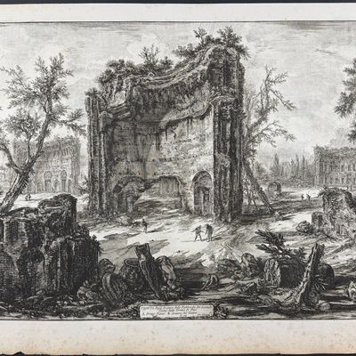 Piranesi, Folio - View of the remains of the second story of the Baths of Titus [Veduta degli Avanzi dell Fabbriche del Secondo Piano...