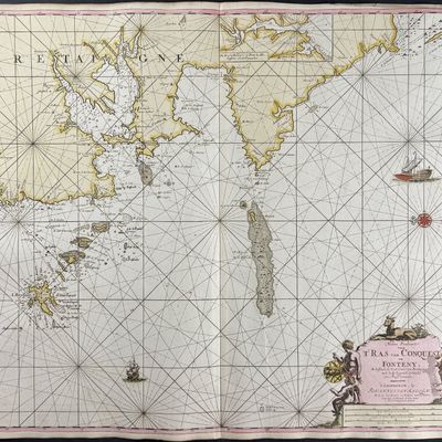 Van Keulen, Rare - Map of the West Coast of Brittany