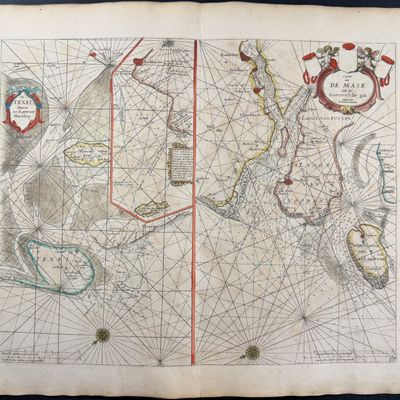 Doncker, pub. 1670 - Map of Texel and the Mouth of the Meuse River
