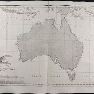 Peron & Freycinet - First Map of the Complete Australian Continent [New Holland]