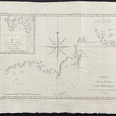 Bonne - Map of Van Diemen's Land (Australia) and Adventure Bay
