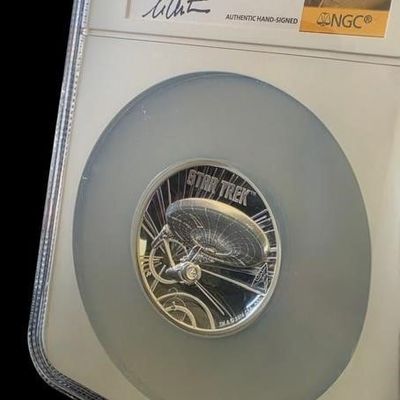 Sale Photo Thumbnail #50: 2016P 5oz .999 Silver Star Trek Tuvalu Proof Medal