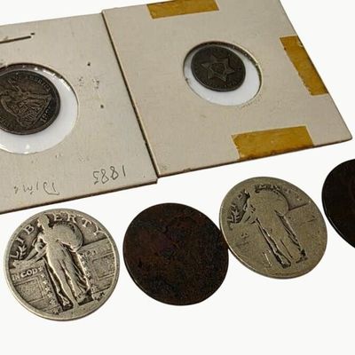 Sale Photo Thumbnail #131: Group of Various US Coins, Some Silver