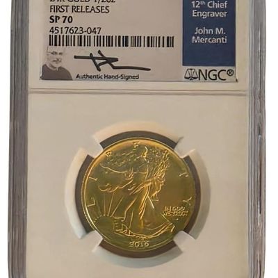 Sale Photo Thumbnail #191: 2016-W US Gold Half Eagle, First Rls, NGC, Signed