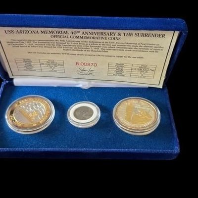 Sale Photo Thumbnail #117: 3-Coin Set, Pearl Harbor Commem, .999 Silver