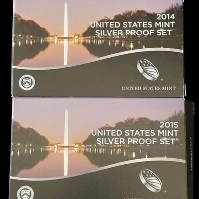 Sale Photo Thumbnail #284: (2) US Mint Silver Proof Sets, 2014. 2015