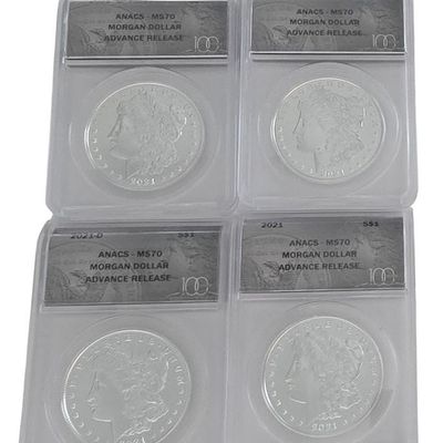 Sale Photo Thumbnail #68: (4) US Morgan Silver Dollar Commem, .999 Silver