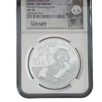 Sale Photo Thumbnail #52: (3) 2020 China Panda Coins, .999, NGC