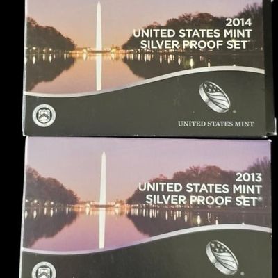 Sale Photo Thumbnail #285: (2) US Mint Silver Proof Sets, 2013, 2014
