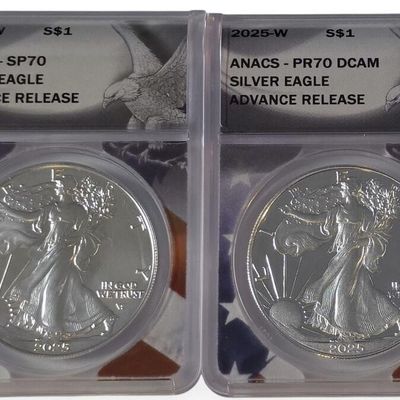Sale Photo Thumbnail #20: (2) 2025 Silver American Eagle $1 Coins, 2025-W