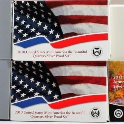 Sale Photo Thumbnail #292: (5) US Mint America the Beautiful Silver Sets